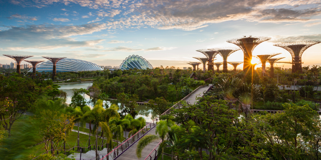 Singapore Skyline during sunset