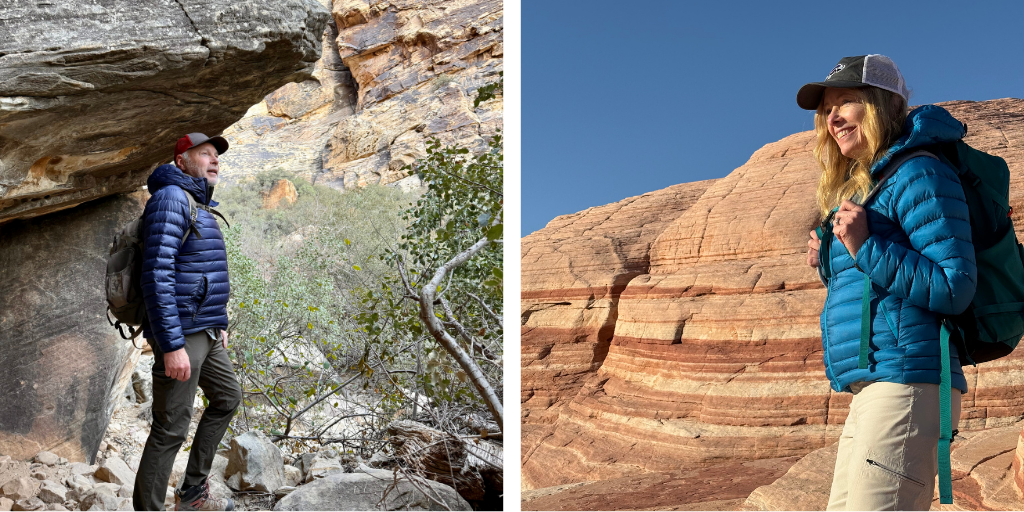 male and female hikers in Nevada