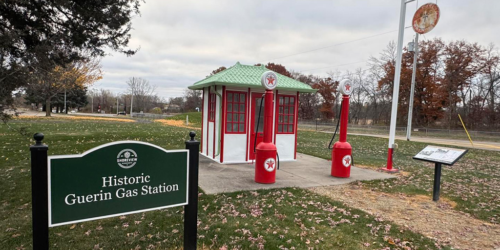 Historic gas station in Shoreview Minnesota
